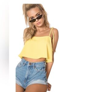 superdown Women's Melody Tie Cami Top‎ Yellow Size XS NEW/NWT